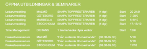 Utbildningar o seminarier Internova