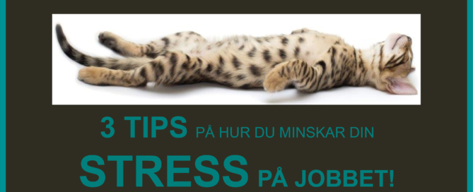 3 tips på hur du minskar din stress på jobbet