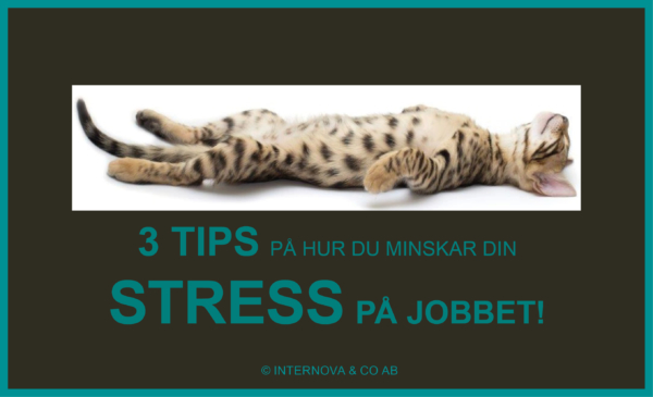 3 tips på hur du minskar din stress på jobbet