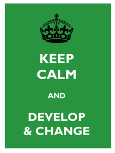 Skillnaden mellan chefskap och ledarskap - keeep calm and develop and change